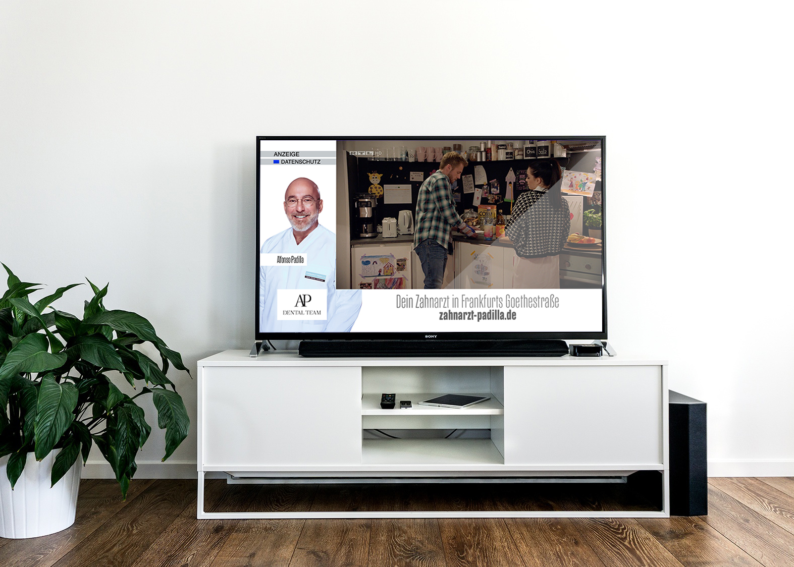 Beispiel Adressable TV Zahnarzt