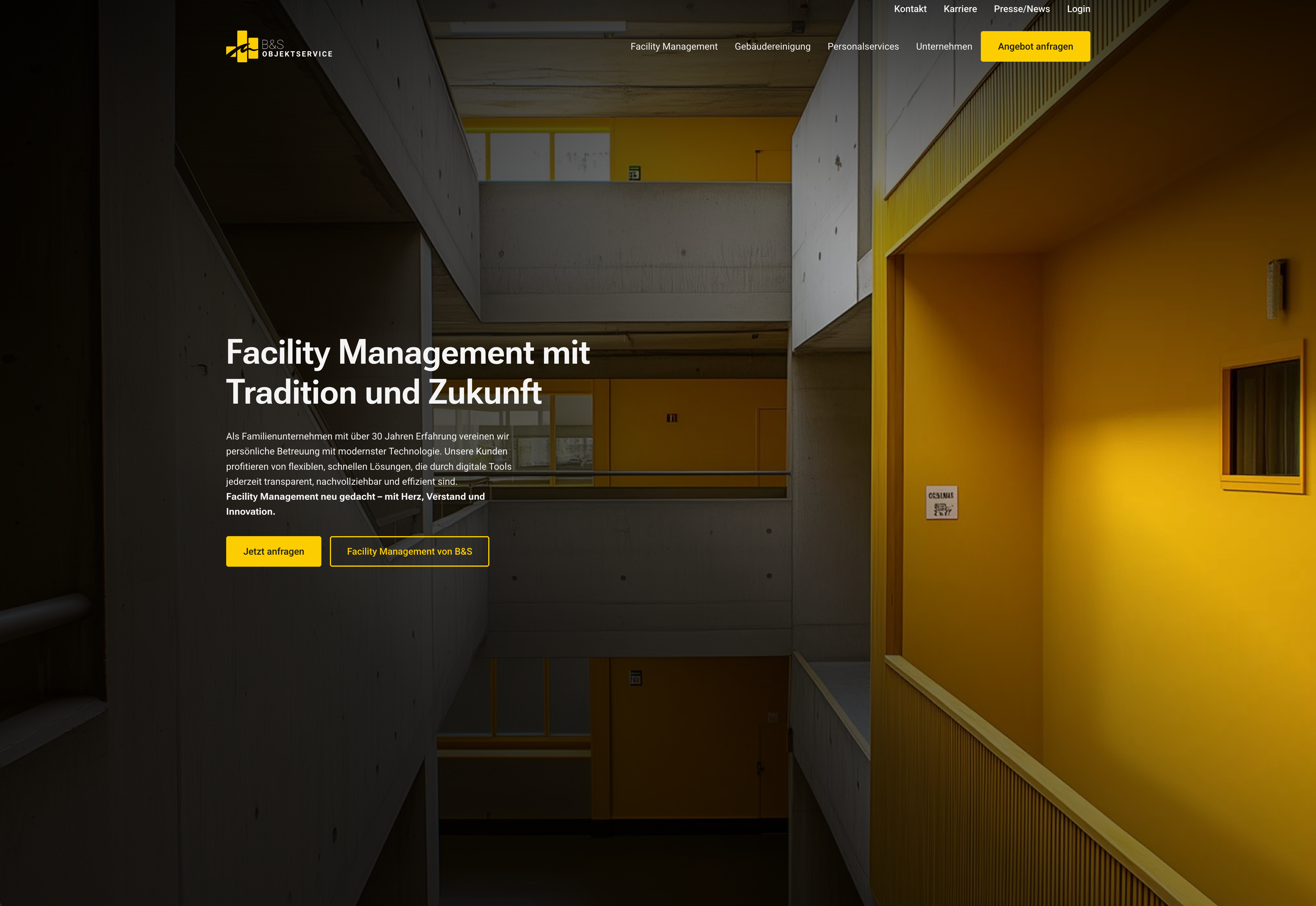 B&S Objektservice Website neu
