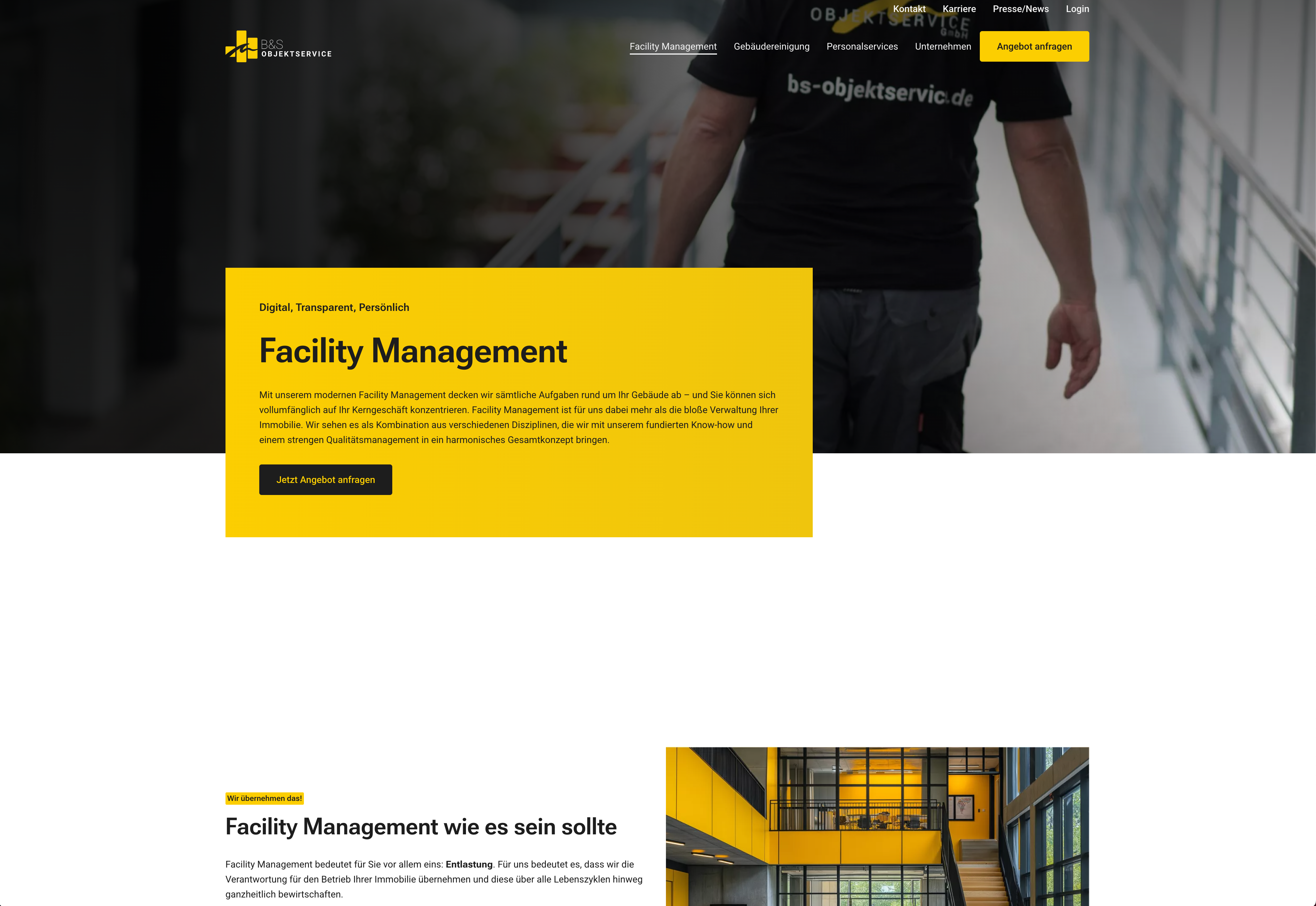 B&S Objektservice Website neu